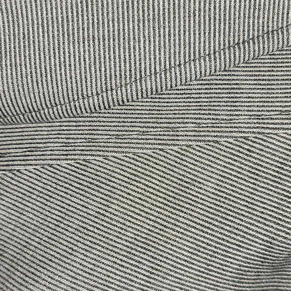 Cabi Women's Drop Off Zip Back Gray Pinstripe Jacket (S) - Picture 7 of 11